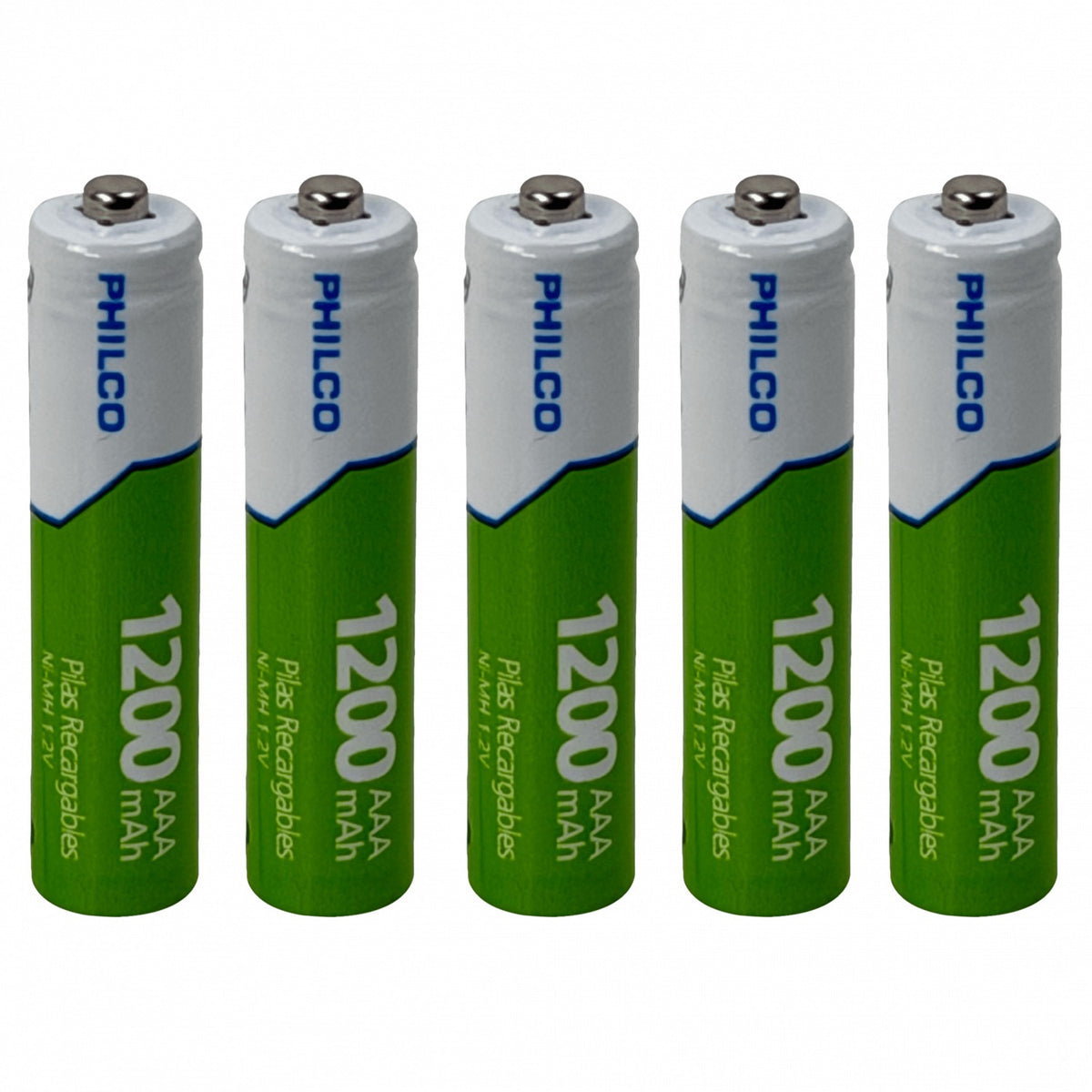 AAA-1200 PHILCO AAA 5-Pila Recargable 1200mAh 1,2V Ni-MH Precargada 42ULX-123A5