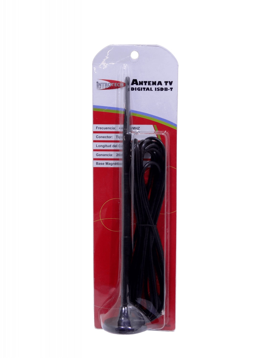 KX-IS20 INTROTECH Amplificada20 Antena TDT 447-855MHz BaseImanada Conector-F-Macho-5m
