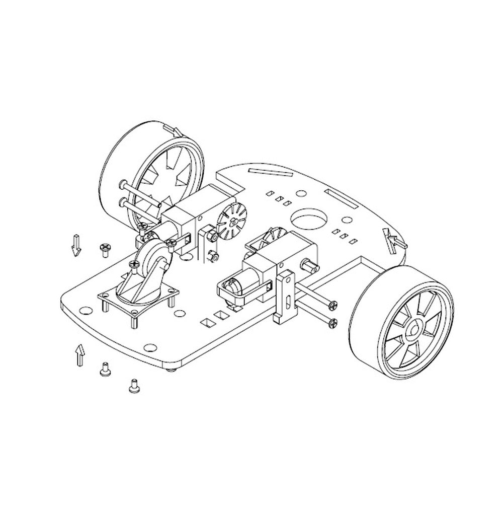KIT-AUTITO Paquete de vehículo robótico de 3 ruedas para ensamblar, requiere placa Arduino para su funcionamiento