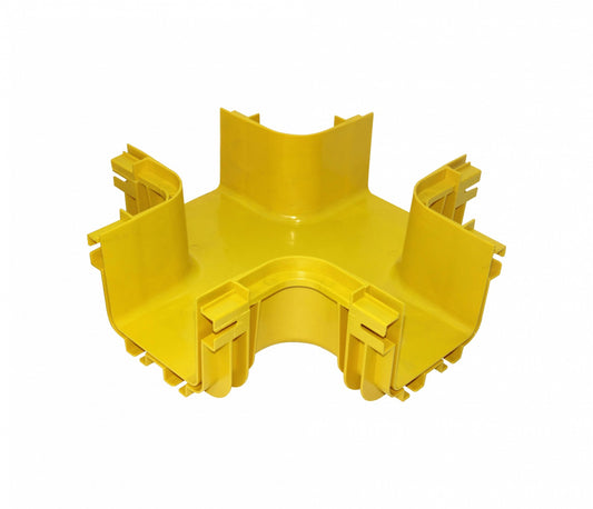 CCA-120-X 120x100mm Empalme Cruzado Horizontal Amarillo PC+ABS LSZH Conector Hembra