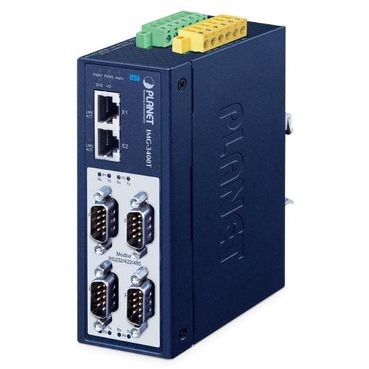 Puerta de Enlace Modbus Industrial IP30 de 4 Puertos RS232/RS422/RS485
