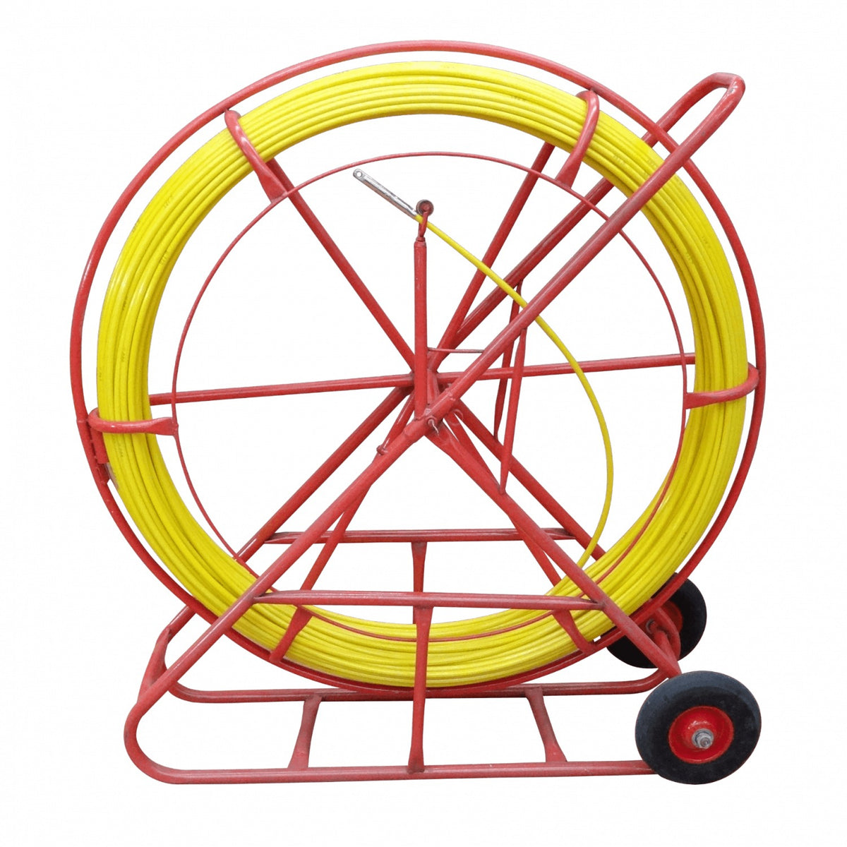 LAUCHA-300 300mt 11mm c/Carrete c/Ruedas FibraVidrio/PE Pasacables Laucha