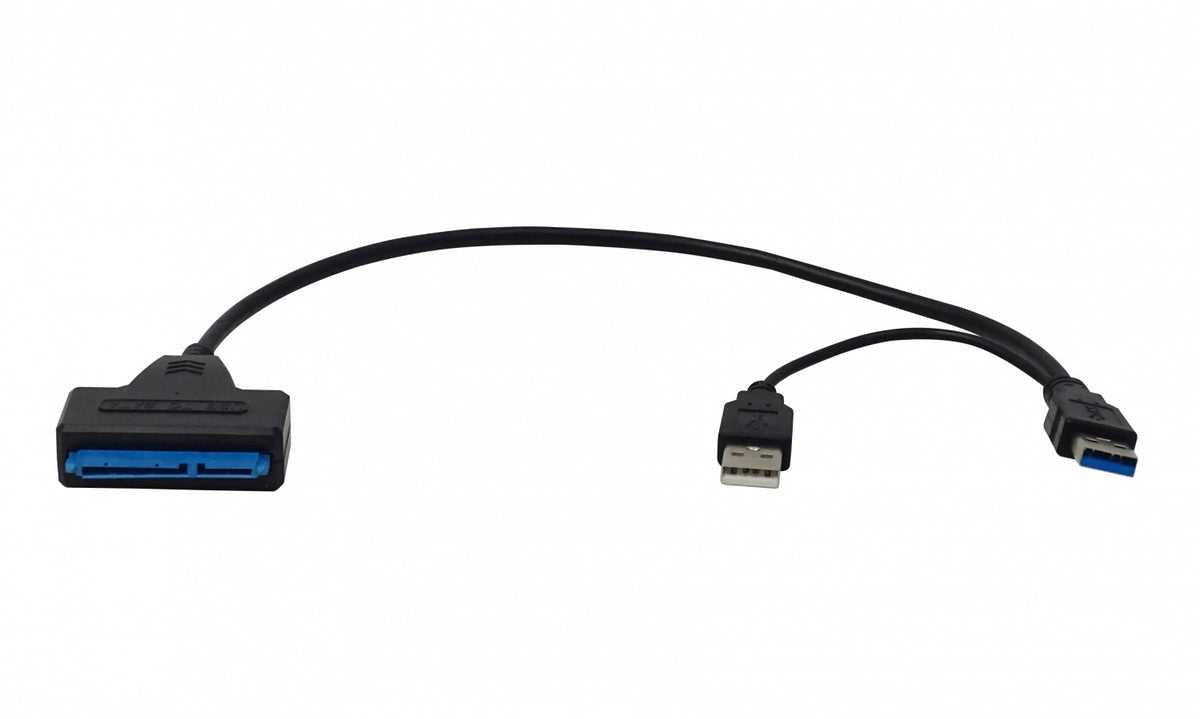 SATA-UU Convertidor SATA a USB 3.0 para Disco Rígido Externo de 2,5 o 3,5 pulgadas, requiere 12V, compatible USB 2.0