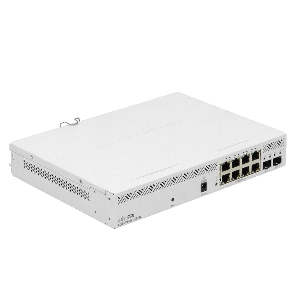CSS610-8P-2S+IN-LIQ. DE SEGUNDA MANO MIKROTIK 8 puertos 1000 Mbps PoE 140 W totales 2 ranuras SFP+ 10G Conmutador para bastidor 100-240 VCA 48