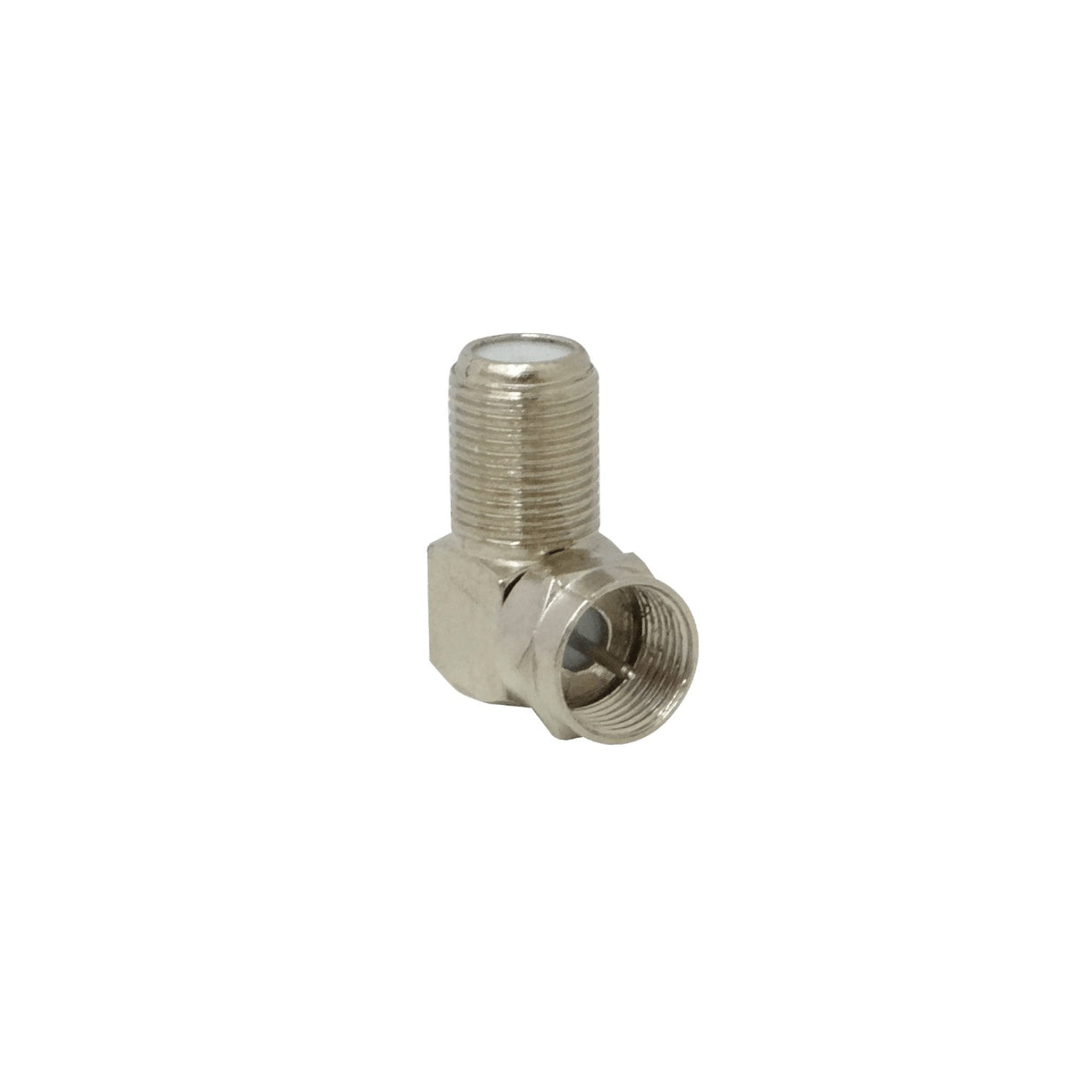 FHFMJ Conector coaxial para TV en ángulo recto de 90 grados con terminal F hembra a F macho y unión F hembra