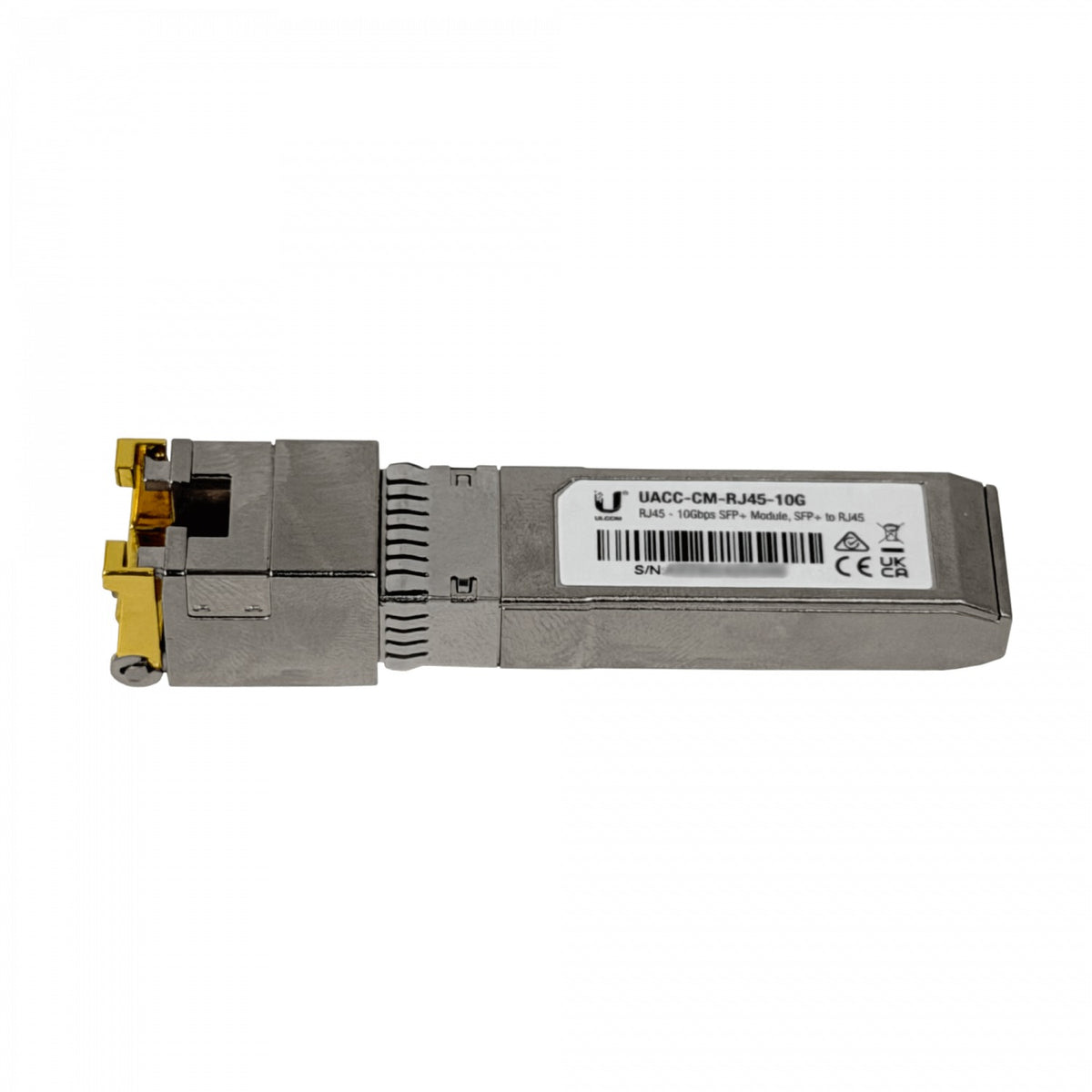 RJ45-10G. UI Módulo SFP+ de cobre Cat6a para enlaces de hasta 100 metros, compatible con velocidades de 1000/2500/5000/10000 Mbps (1/2.5/10 Gbps), conector RJ45, UACC-CM-RJ45-MG UBIQUITI