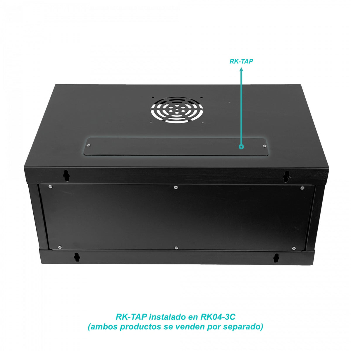 RK-TAP LINKMADE Panel Ciego Metálico Superior e Inferior para Rack de 4 a 12 Unidades