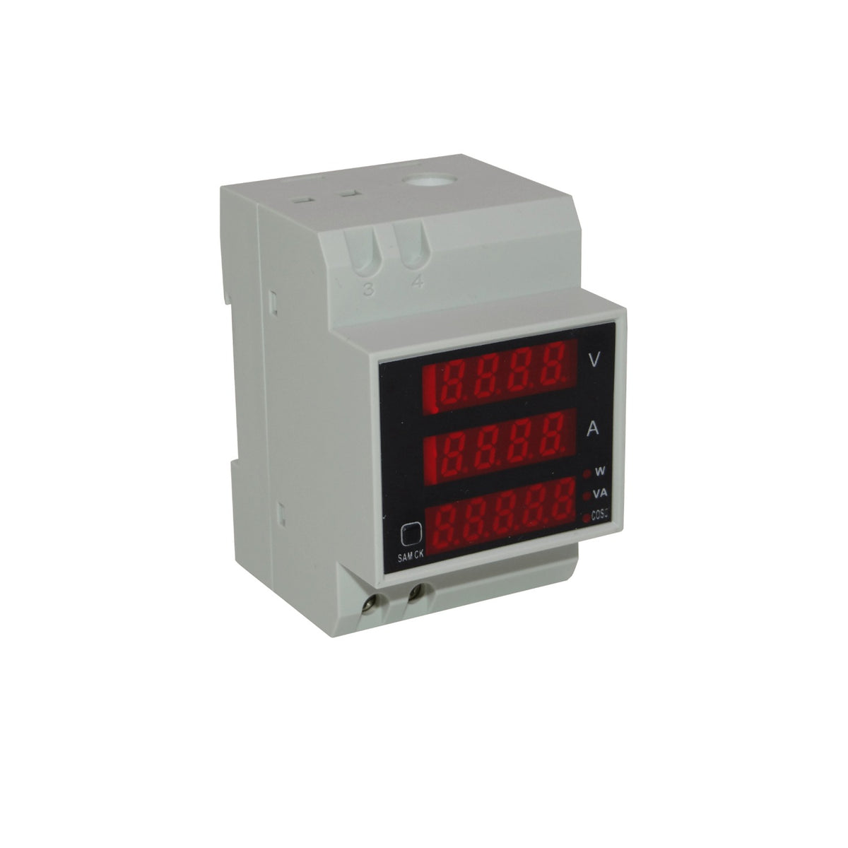 D52-2048 Medidor Riel DIN AC Voltímetro Amperímetro Vatímetro Factor de Potencia CosΦ VA 300V/100A