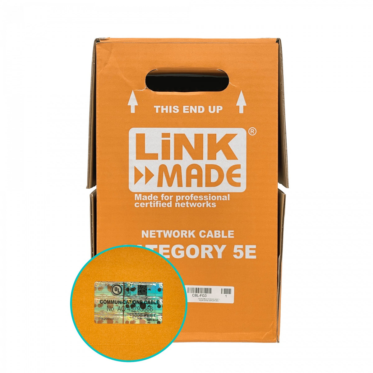 CBL-FG3 LINKMADE Cat5e F/UTP 300mts Unifilar GRIS 24AWG PVC Cobre Caja Taiwan