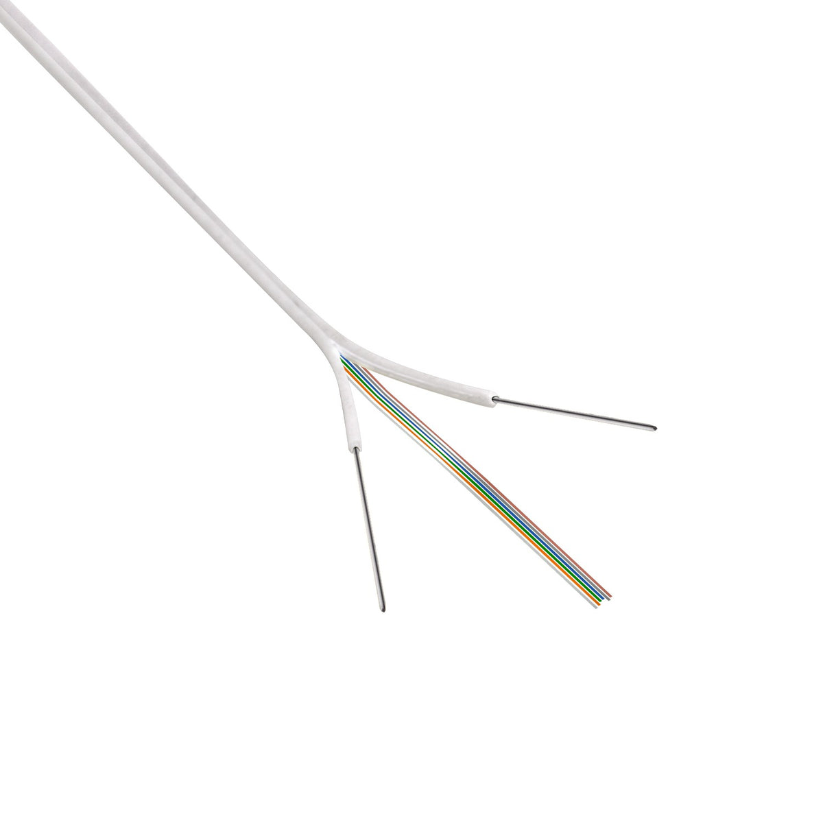 CFSP6 6-Hilos-G652D Blanca 500m Cable Exterior Planta Externa FTTH SM LSZH 4x2.5mm