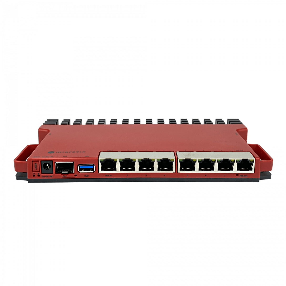 L009UIGS-RM MIKROTIK Router 8 puertos Gigabit 1 puerto SFP 2.5G L5 USB3.0 Consola RJ45 PoE entrada/salida montaje en rack 1U