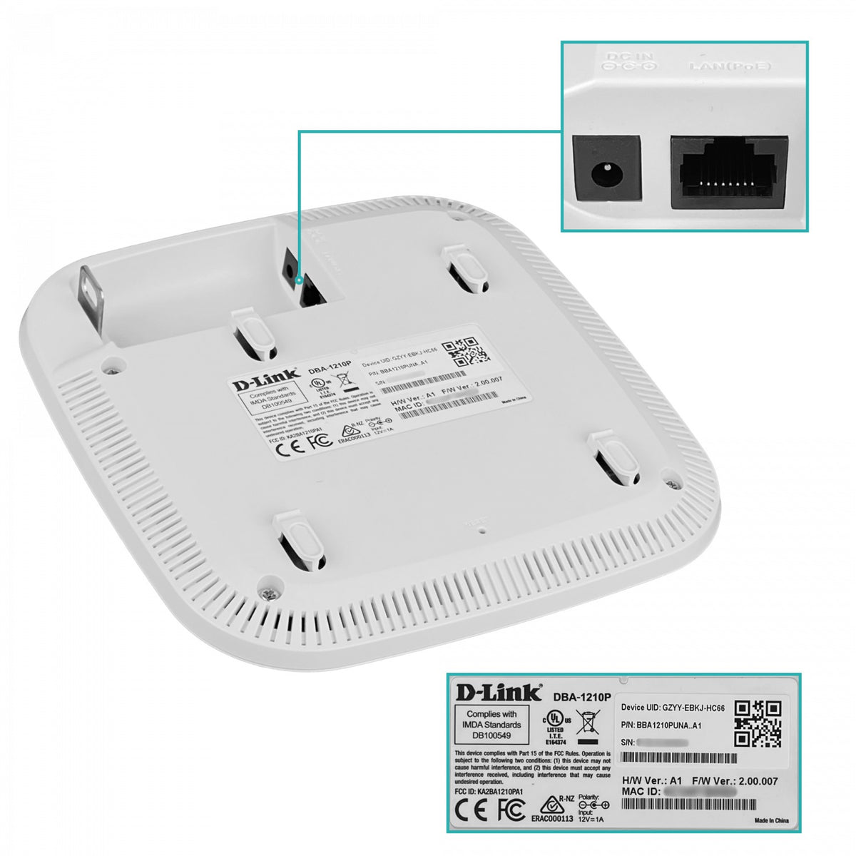 DBA-1210P D-LINK AC1300 1-1000 Doble Banda 2,4/5GHz requiere-PoE-at Punto de Acceso Gestionado en la Nube Nuclias