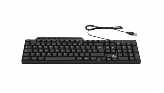 TECLADO-USB XTECH Teclado QWERTY USB Cable-120cm Negro 41x13x2cm XTK-160S