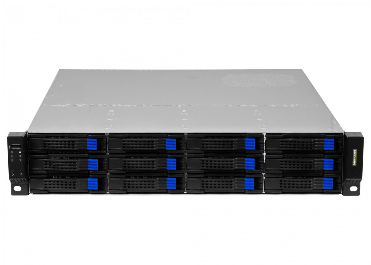 RAG-2US LINKMADE Caja de Almacenamiento 2U para Rack 12x3,5 Hotswap MATX Necesita Fuente ATX