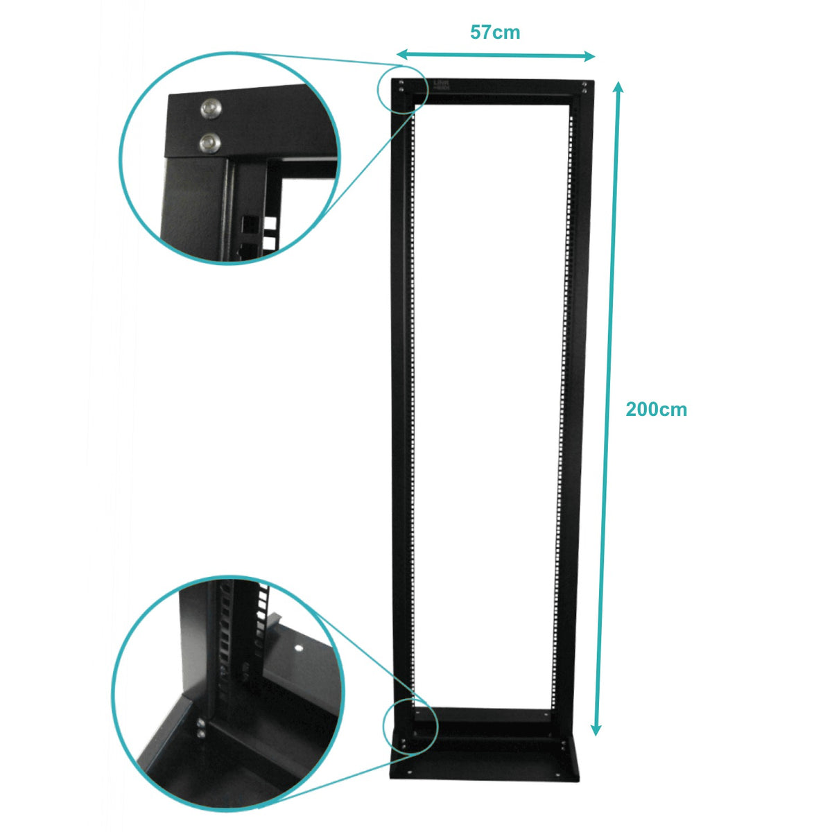 RK42-BL LINKMADE 42U 2M ARMARIO RACK DE PARED SENCILLO NEGRO INCLUYE M6-4KIT