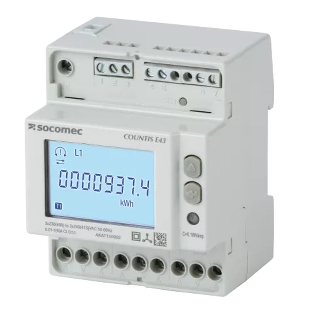 Contador trifásico directo hasta 80A Countis E23 230 VAC con comunicación MODBUS RS-485