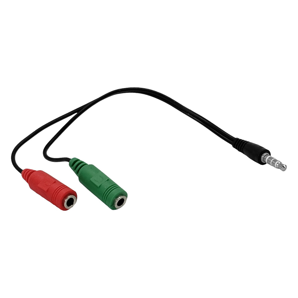 AUDIO-2H Cable de Sonido 2-3,5mm-Hembra 1-3,5mm-Macho Adaptador Puente 20cm