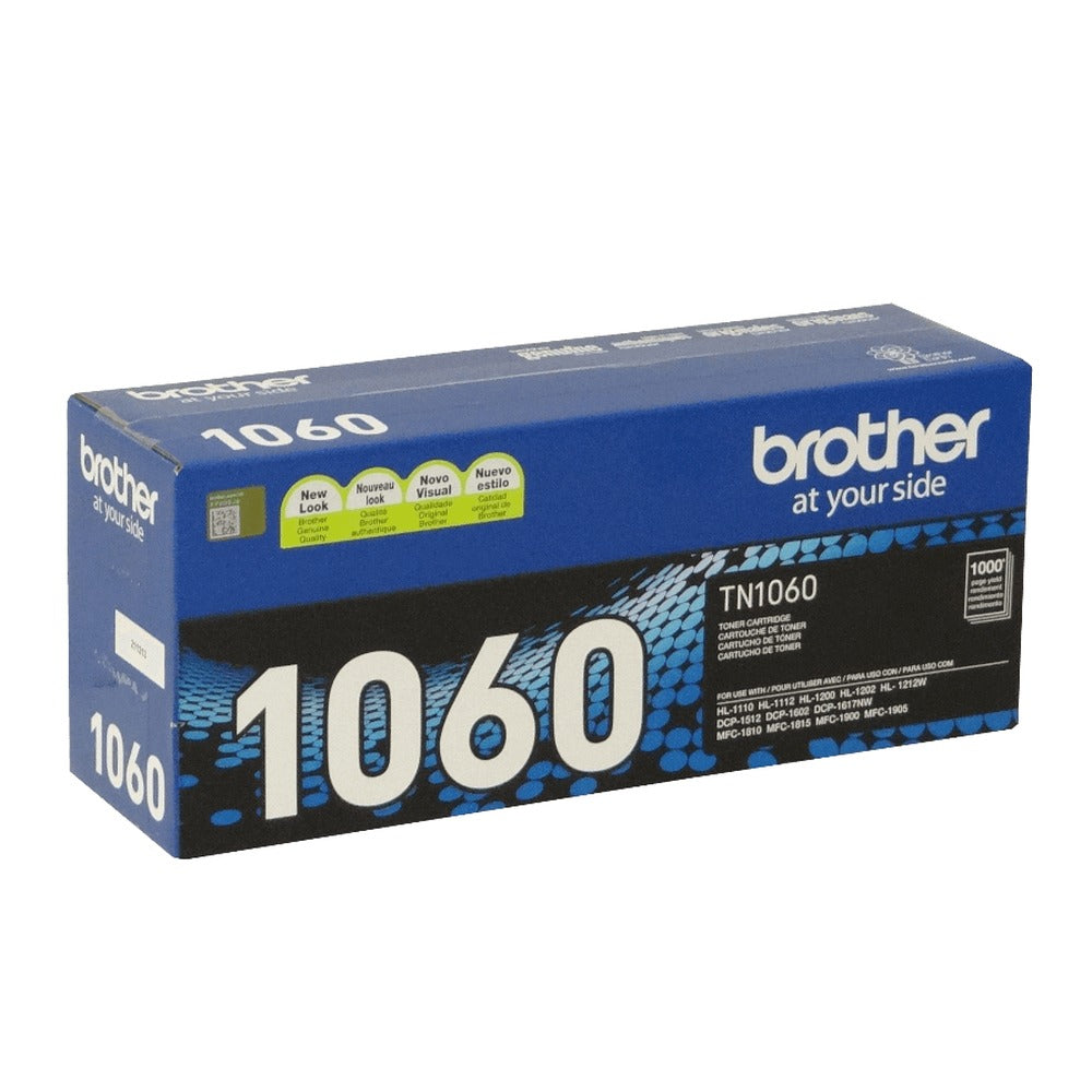 TN-1060 BROTHER Cartucho de tóner para 1000 páginas compatible con HL-1202, certificación ISO/IEC, auténtico de fábrica