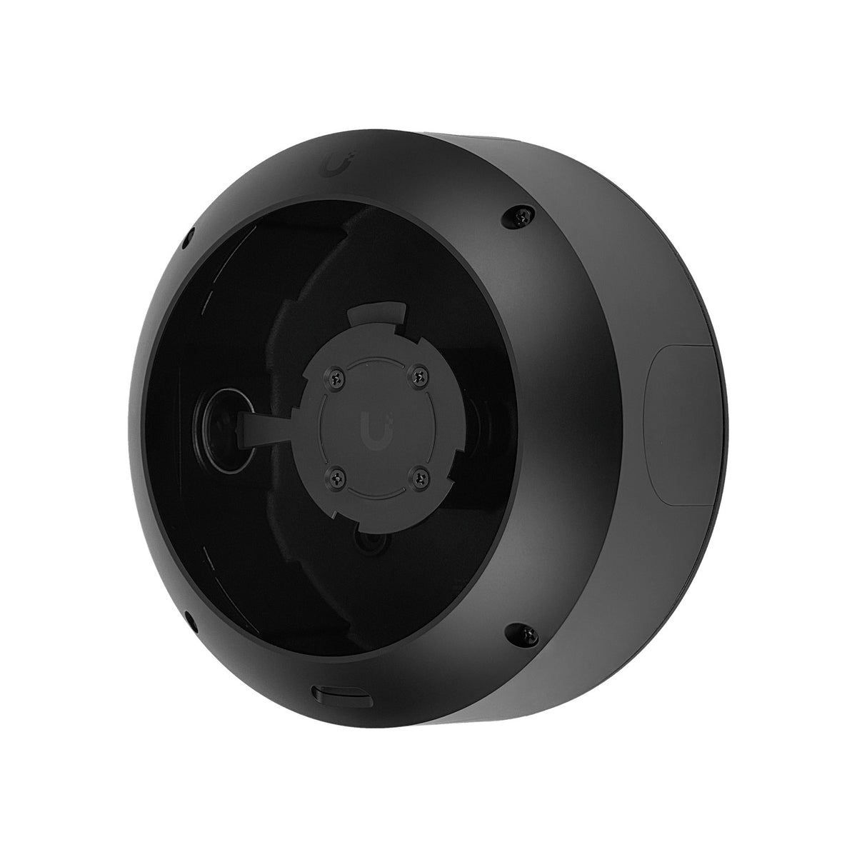 UACC-AI-360. Caja de conexión para UVC-AI-360 en color negro, fabricada en aluminio y policarbonato, resistencia IK08 e IPX6, modelo UACC-AI-360-JB. UBIQUITI
