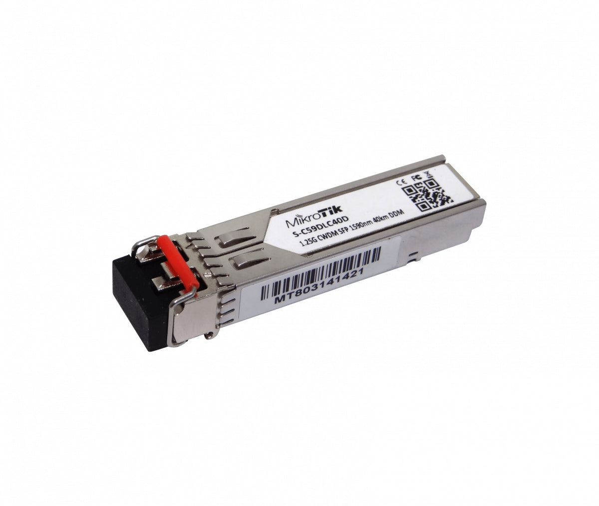 S-C59DLC40D Transceptor SFP MIKROTIK 1590nm 1,25G Monomodo 40km 2-LC DDM para CWDM-MUX8A Unidad Individual