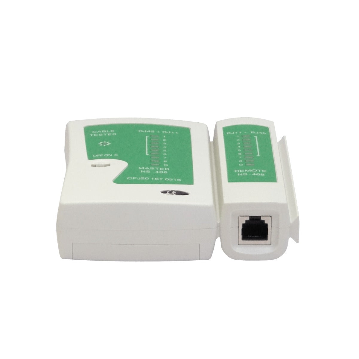TEST-RED Comprobador de cableado RJ45 RJ11 RJ12 RJ14 RJ25 8p8c 6c6c 6p4c 6p2c NS-468 funciona con pila-9V