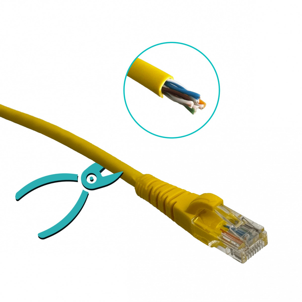 CPM-30L LINKMADE 3 METROS CAT5E AMARILLO LSZH LATIGUILLO DE RED MOLDEADO MULTIHILO