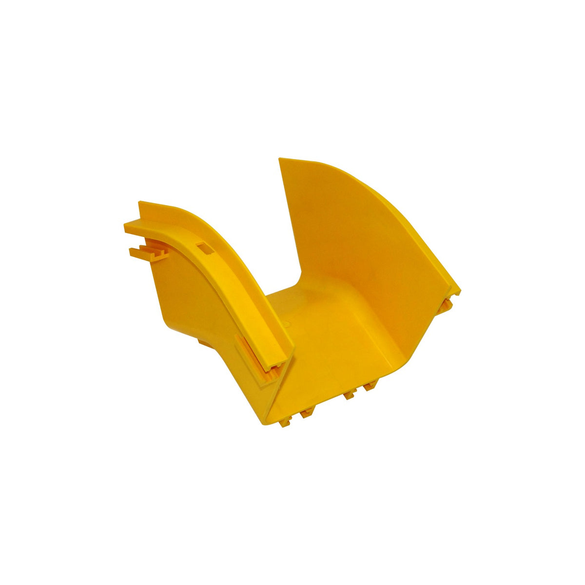 CCA-120-AE Codo externo 45° amarillo 120x100mm, material PC+ABS libre de halógenos, macho