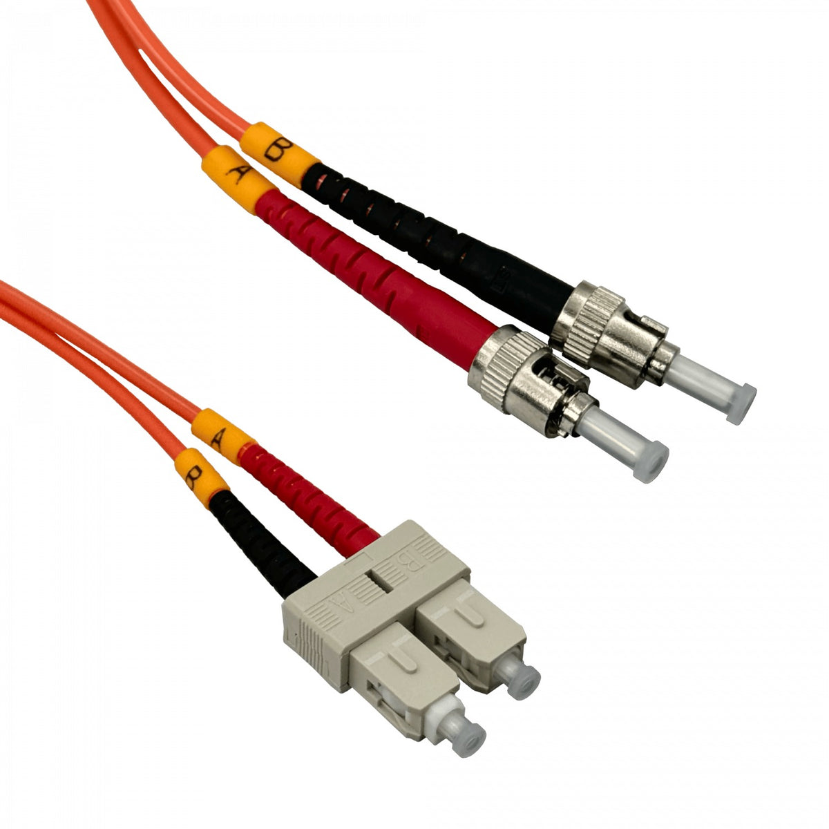 JFMTC2. Latiguillo de fibra óptica multimodo OM1 de 2 metros, conectores ST-SC, dúplex, núcleo 62.5/125 µm, LSZH