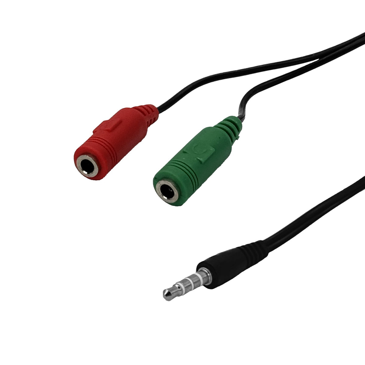 AUDIO-2H Cable de Sonido 2-3,5mm-Hembra 1-3,5mm-Macho Adaptador Puente 20cm