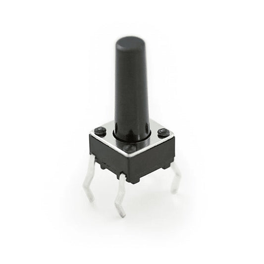 Botón pulsador compacto de 10mm de altura