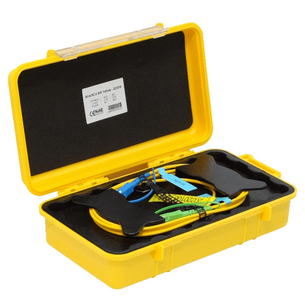 BOB-2AC 2km 9/125 SC/APC-SC/UPC G652 Monomodo SM SX 2000mt Carrete de Lanzamiento