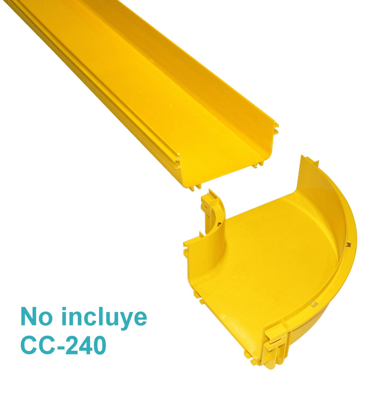 CCA-240-AP Codo Plano de 90º Amarillo PC+ABS LSZH Hembra de 240x100mm para req/CC240