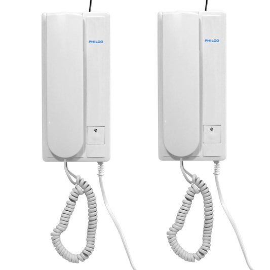 CT-10 PHILCO Kit para 2 interfonos 220VAC/4 pilas AA Cable máximo 200 metros solo para interfonos