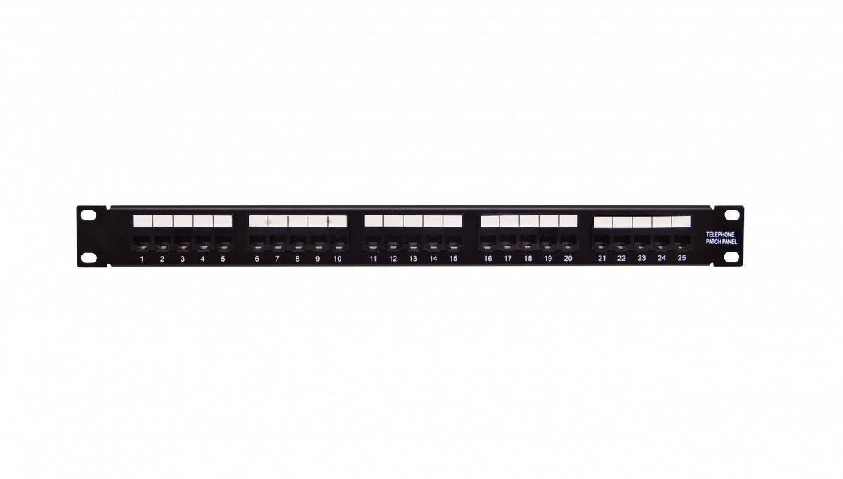 PP325 CAT3 25-RJ11 6P4C Patch Panel 1U Telefonia