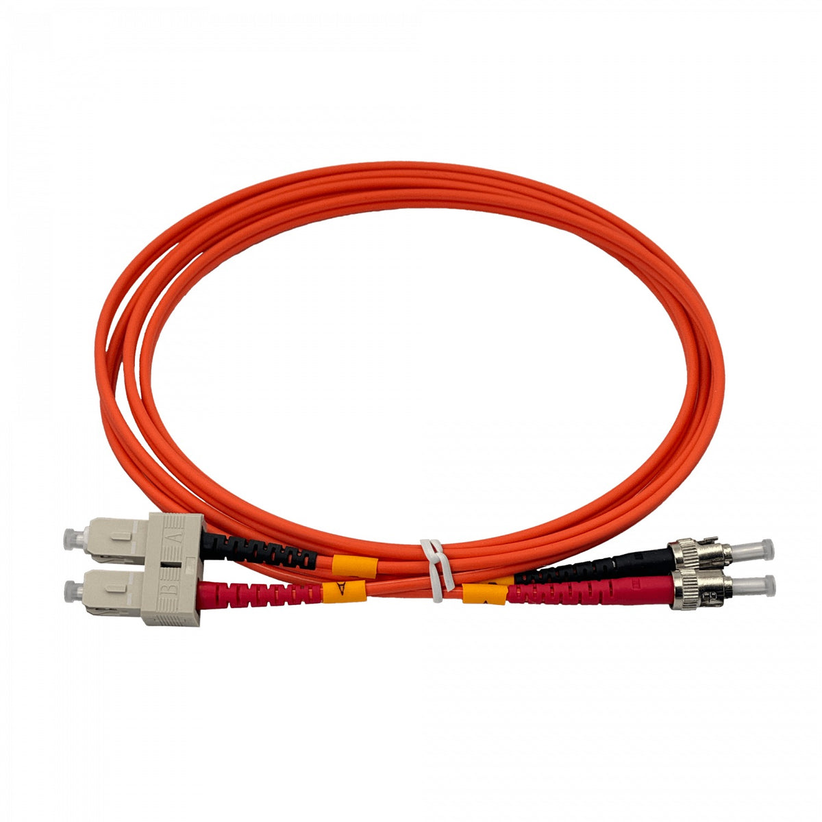 JFMTC2. Latiguillo de fibra óptica multimodo OM1 de 2 metros, conectores ST-SC, dúplex, núcleo 62.5/125 µm, LSZH