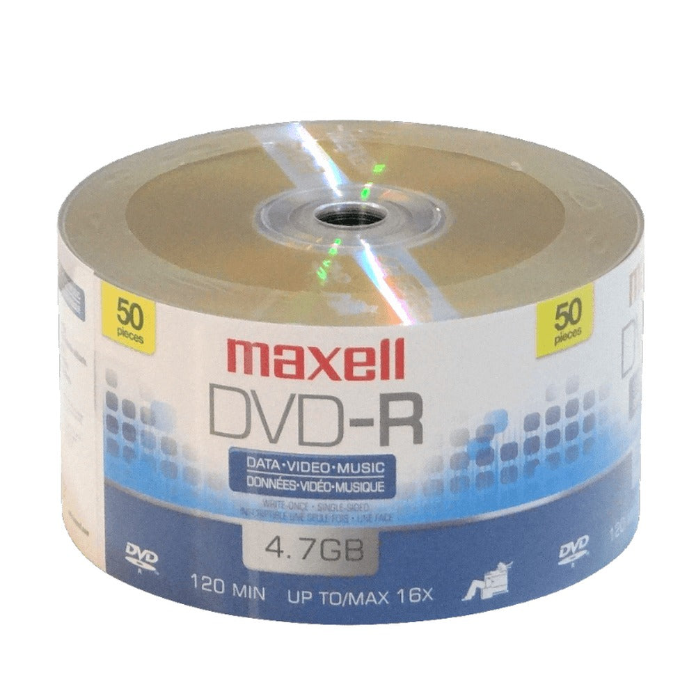DVD-R50 MAXELL Paquete DVD-R 50-unidades 16x 4,7GB 4.7GB 1-6horas