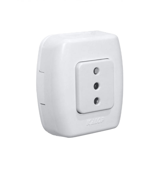 ENCHUFE-1 KALOP 1-Enchufe Sobrepuesto Blanco con-Tierra Tekna KS39672