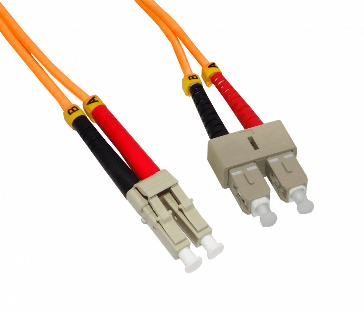 JFMLC3 Cable de fibra óptica dúplex multimodo OM1 LC-SC de 3 metros, 62.5/125 µm, cubierta de 3 mm