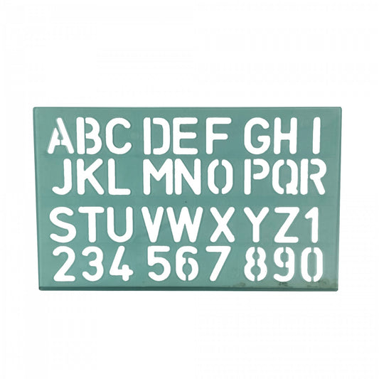 NORMOG Plantilla de Estarcir Plástica Letras y Cifras 30mm 150x240x2mm