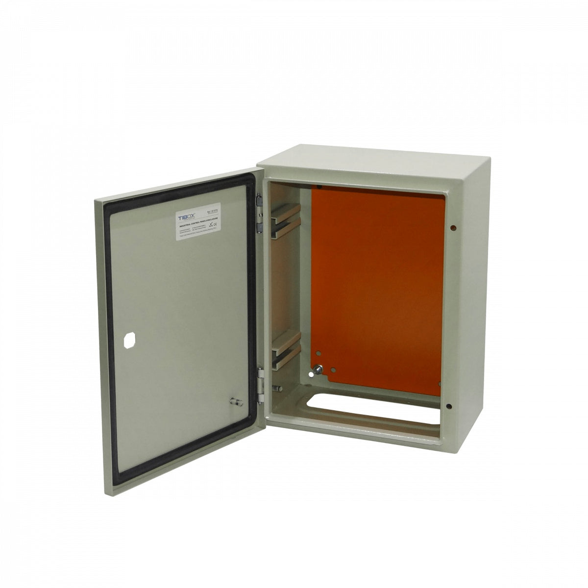 ST3-420 TIBOX 400x300x200mm 1-puerta c/cerradura Gabinete Metálico Tablero IP66 Beige