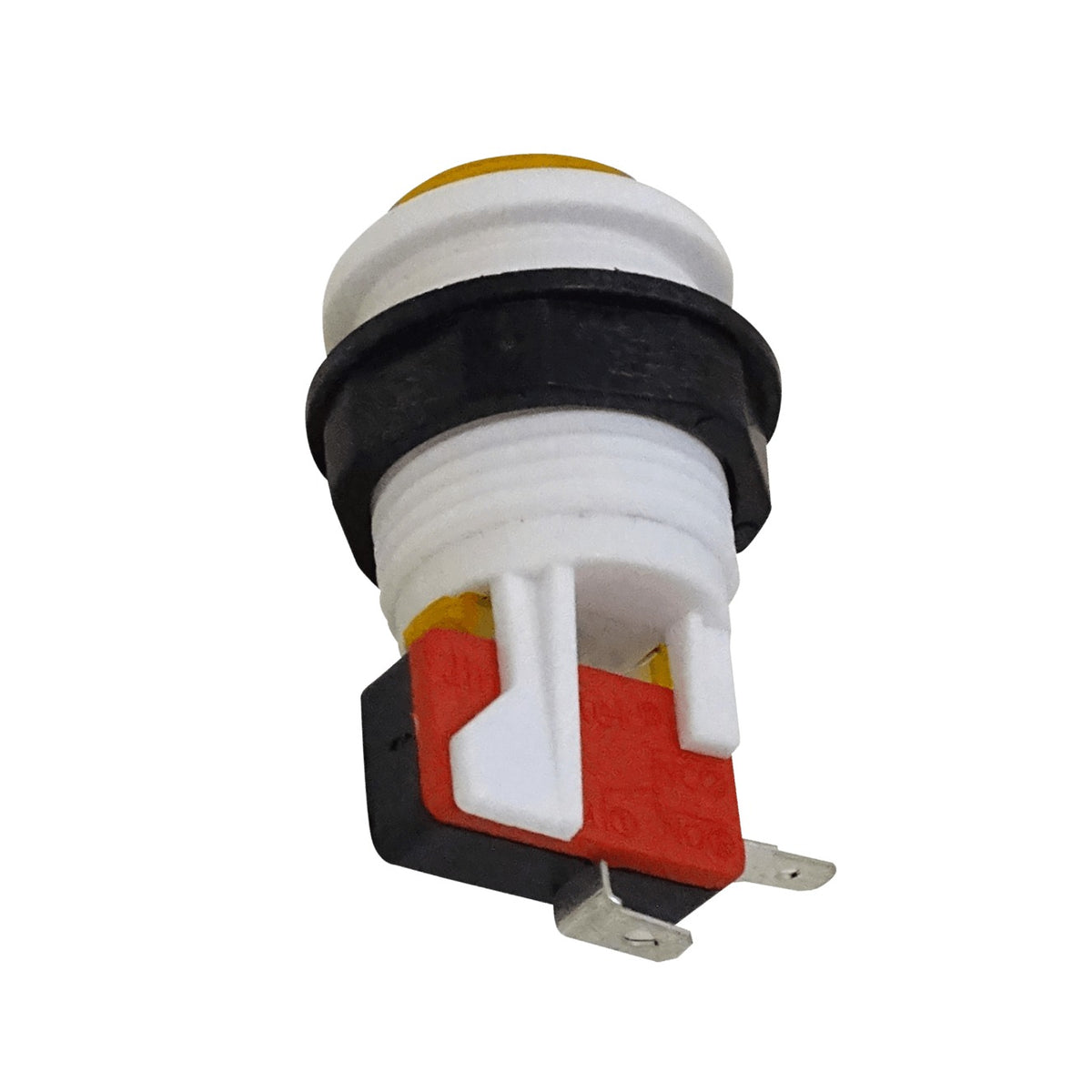 BOTON-AM Amarillo Arcade Interruptor Momentáneo 27mm NA N/C 2-terminales