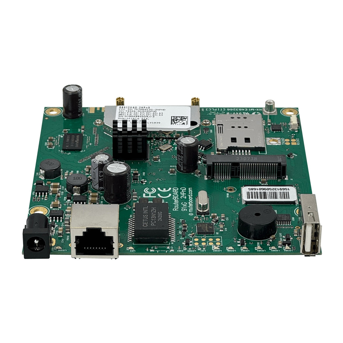 RB912UAG-2HPND MIKROTIK L4 2,4GHZ 2x2 MINIPCIE 1-1000 2-MMCX USB 600MHZ 64MB SIMCARD