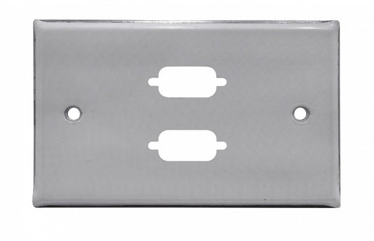 FP2MV LINKMADE Placa Frontal Metálica para 2 conectores VGA, necesita 2 módulos VGA-HH, dimensiones 70x114mm