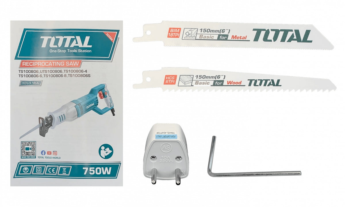 SIERRASA TOTAL Sierra Sable industrial SDS 750W 3300rpm Reciproca TS100806