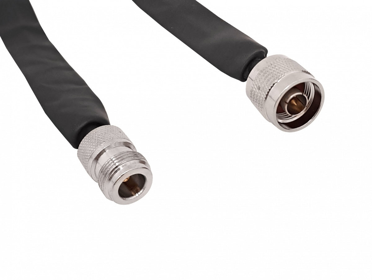 NMTNH 30cm Recto N-Hembra N-Macho Paso Ventana Puerta Cable Coaxial 0-6GHz Negro