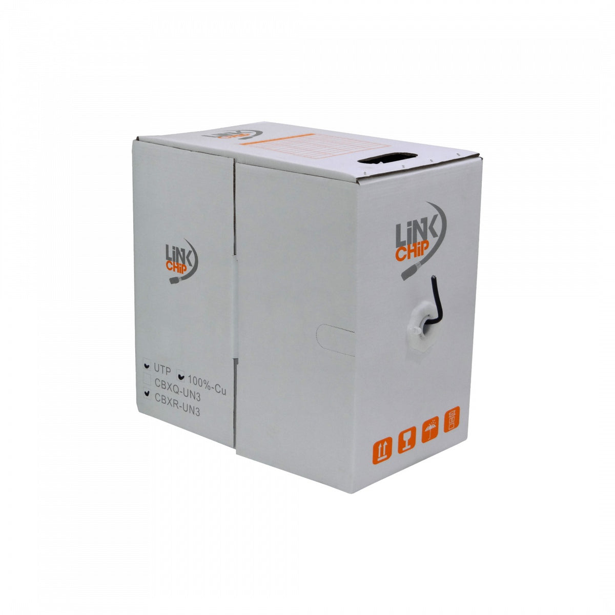 CBXR-UN3 LINKCHIP 0,57mm sim-Cat6 PE Exterior Negro Cable UTP 305mt Cobre Sólido