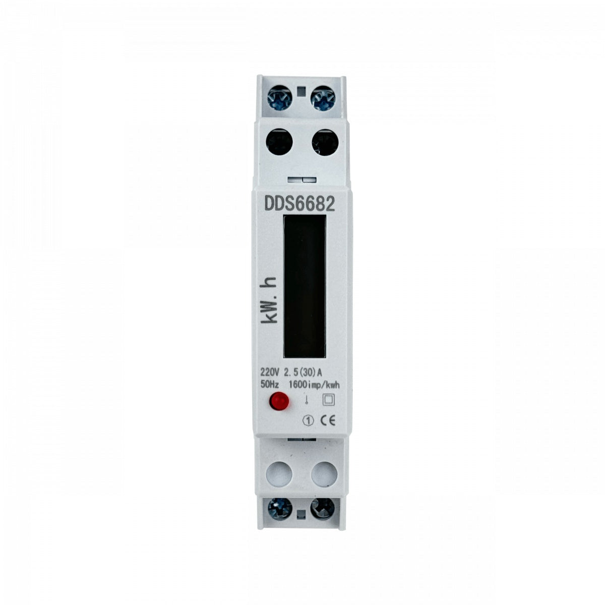 DDS238-1 Contador 2,5-30A Voltio Amperio Vatio Retroiluminado CarrilDIN-18mm 230VAC Remarcable