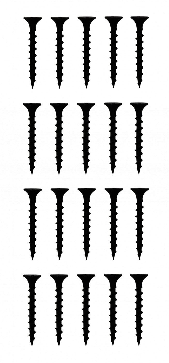 PN6-12 20-u. 6 x 1 1/4 Largo-32mm Negro Volcanita Cruz Tornillo Punta 1,25p
