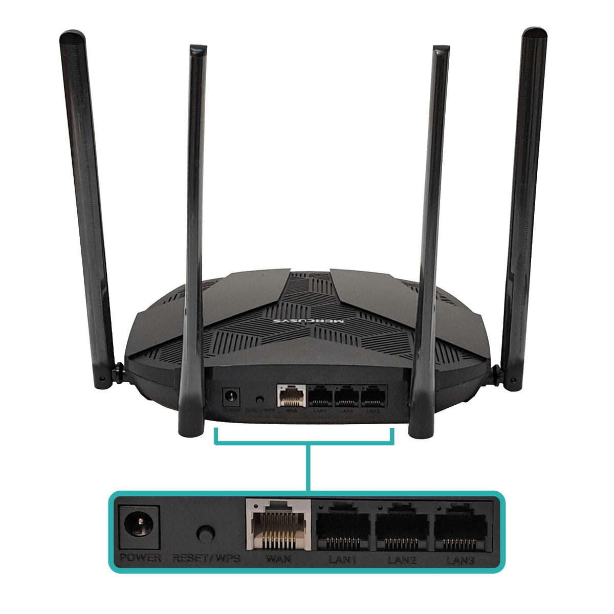 MR70X MERCUSYS WiFi6 AX1800 5GHz+2,4GHz 1201+574mbps 4-ant-fija 3-1000 1-WAN