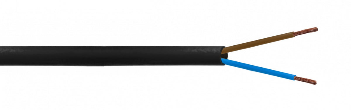 CORDON7-2 Negro 2x0,75mm 100 metros Conductor Eléctrico RVV 4-6AMP 2x0.75mm PVC